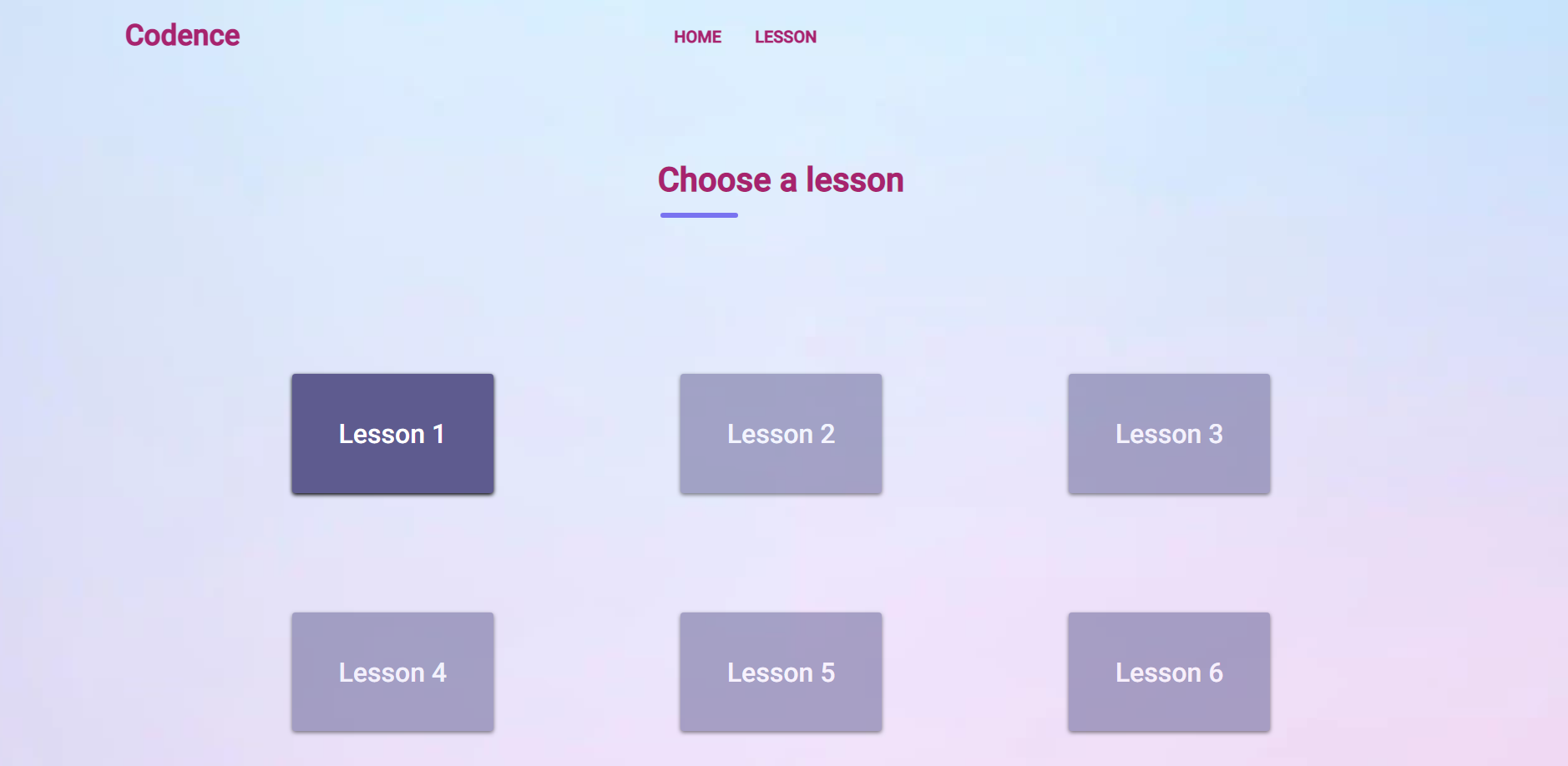 Codence Lessons Page
